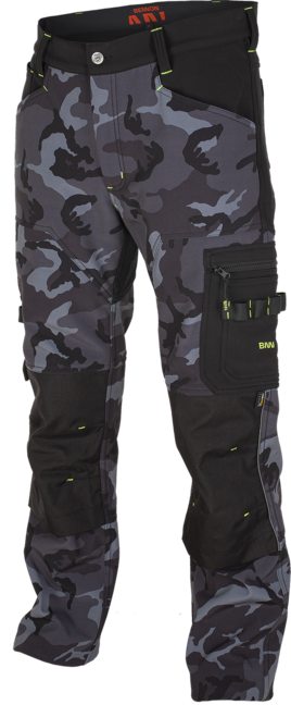 BENNON CAMOS Παντελόνι Softshell, Μαύρο/Γκρι