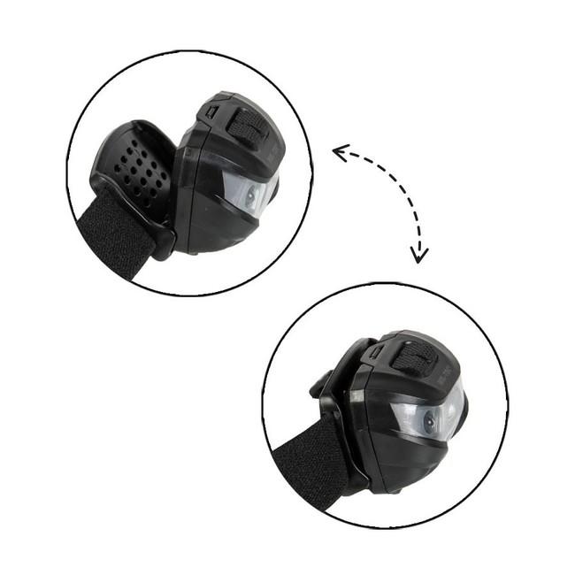 Mil-Tec LED Φακός Κεφαλής CREE XPE, μαύρο