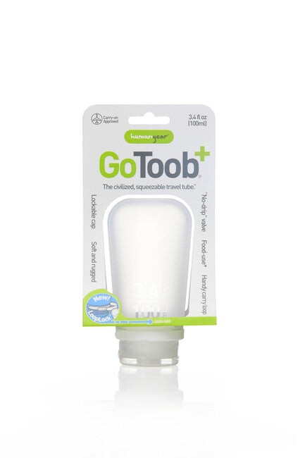 Humangear GoToob+ Σιλικονένιο Μπουκάλι/Δοχείο Ταξιδιού 100 ml, διάφανο