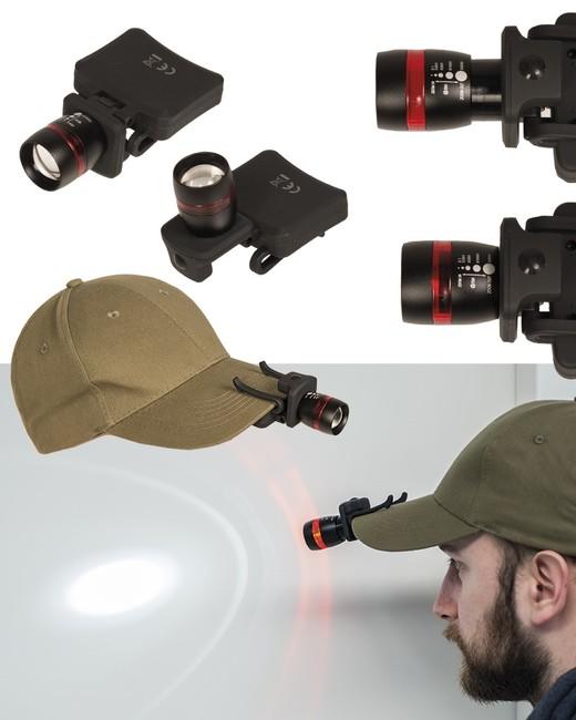 Mil-Tec LED CREE Κεφαλόφωτο σε Καπέλο, Μαύρο