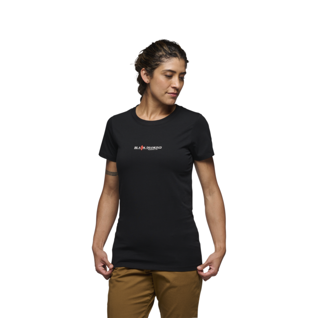 Black Diamond Heritage Wordmark μπλουζάκι γυναικείο με κοντό μανίκι, μαύρο