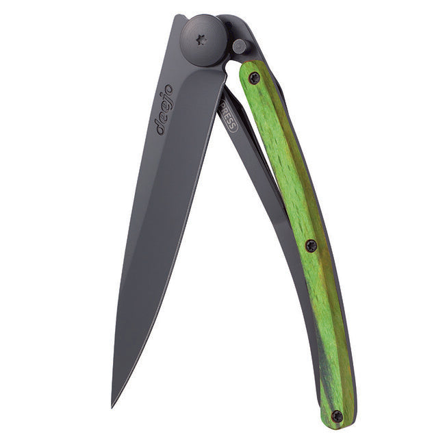 Deejo Αναδιπλούμενο Μαχαίρι, Black green beech
