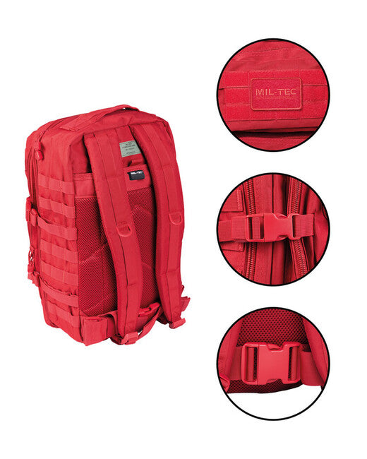 Mil-Tec Σακίδιο Πλάτης US Assault Large, Κόκκινο, 36L