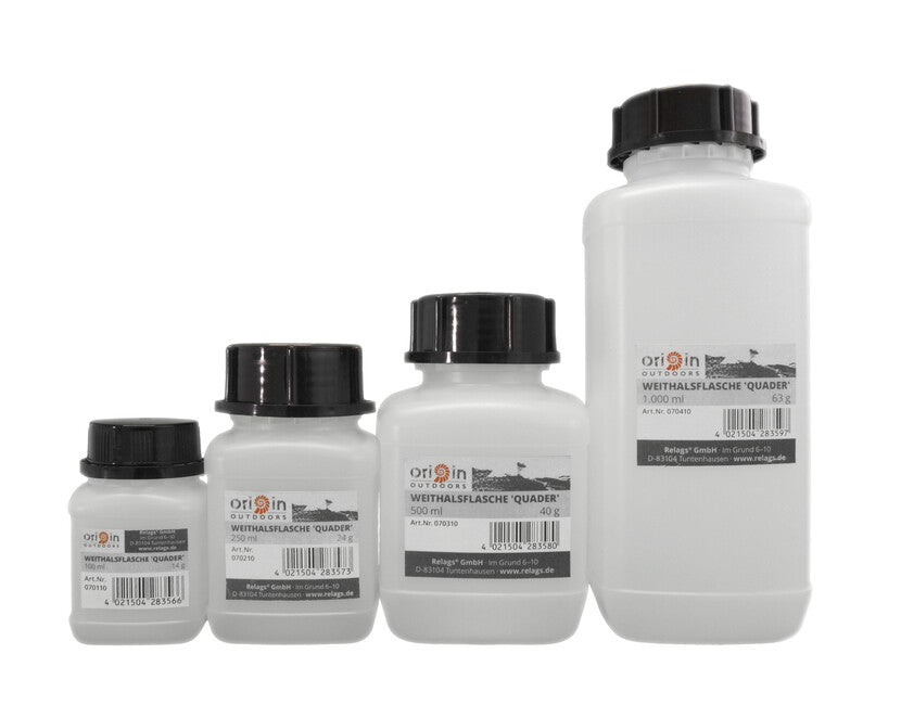 Origin Outdoors Cuboid Μπουκάλι με Φαρδύ Λαιμό, 100 ml, Διάμετρος Λαιμού 40 mm