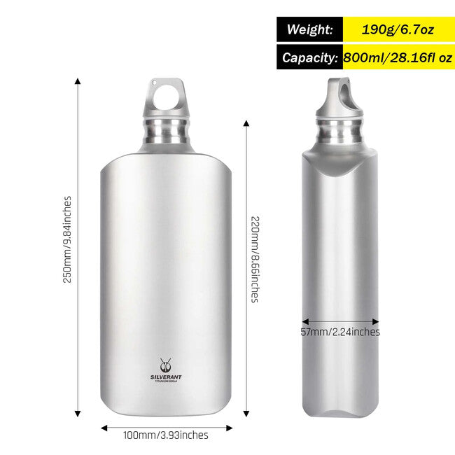 Silverant Μπουκάλι Τιτανίου Slim 800 ml