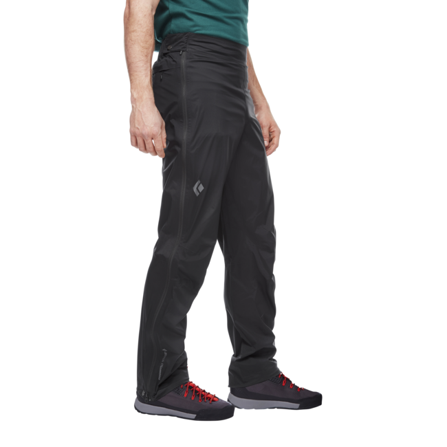 Black Diamond Stormline Stretch Full Zip Rain αδιάβροχο παντελόνι ανδρικό, μαύρο