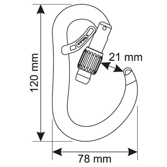 CAMP Atom Belay Lock Καραμπίνερ HMS