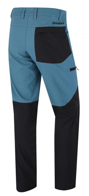 HUSKY Kavia παντελόνι softshell ανδρικό, τυρκουάζ/μαύρο