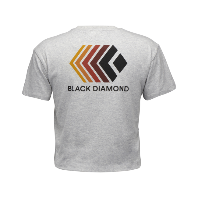 Black Diamond Μπλουζάκι Faded Crop, Γυναικείο με Κοντό Μανίκι, Nickel Heather