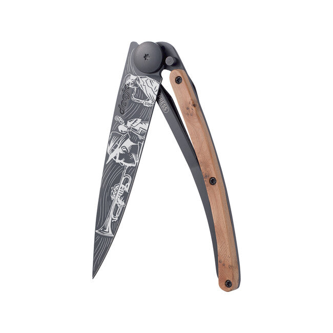 Deejo Tattoo Μαχαίρι Jazz με Κλείσιμο, Μαύρο juniper wood