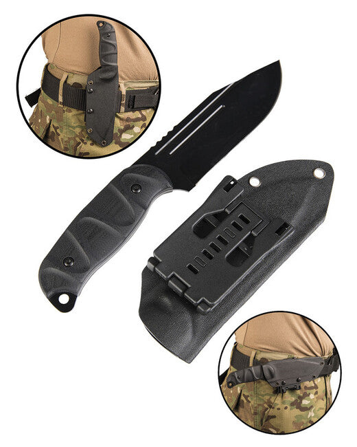 Mil-Tec Μαχαίρι G10 με Θήκη Kydex, μαύρο