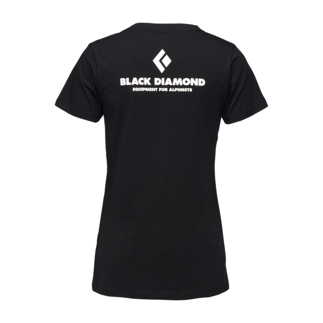 Black Diamond Equipment for Alpinists Μπλουζάκι Γυναικείο με Κοντό Μανίκι, Μαύρο