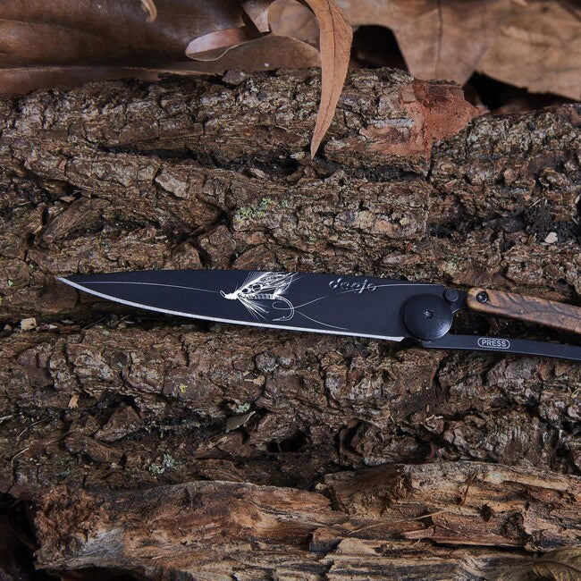 Deejo Tattoo Μαχαίρι Αναδιπλούμενο Black Brown Camo Silver Wilkinson