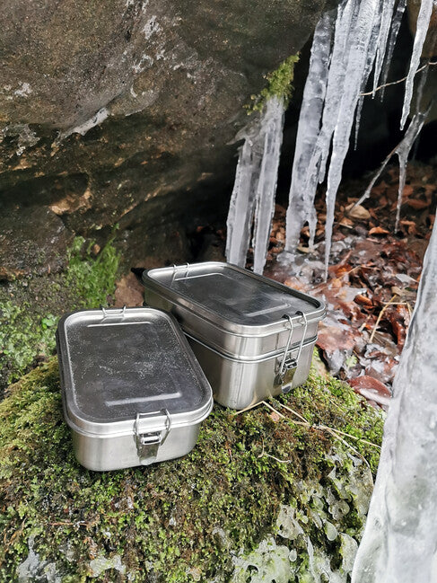 Origin Outdoors Deluxe Double Box Θερμικό Κουτί Δείπνου Ανοξείδωτο Ατσάλι, 1,9 l