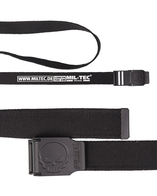 Mil-Tec Ζώνη Πόρπη με Νεκροκεφαλή 40 mm, μαύρο