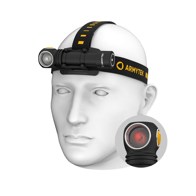 ArmyTek Wizard C2 WR κεφαλόφωτο LED με μαγνητικό στήριγμα τροφοδοσία από συσσωρευτή 1100 lm 3 h 65 g, Λευκό & Κόκκινο