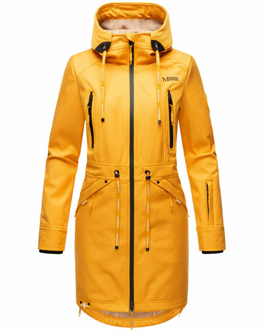 Marikoo Racquelle Μπουφάν Softshell Γυναικείο με Κουκούλα, Κίτρινο Amber