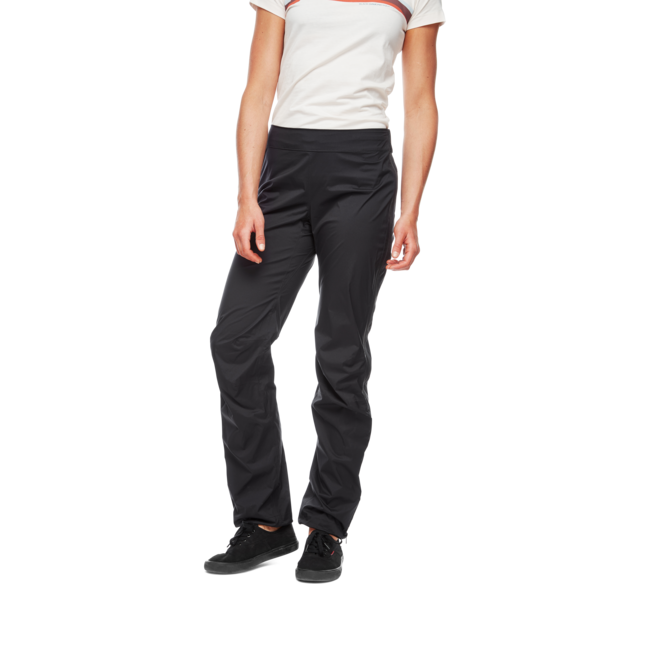 Black Diamond Stormline Stretch Full Zip Rain αδιάβροχο παντελόνι γυναικείο, μαύρο