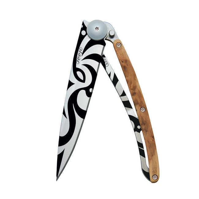 Deejo Tattoo Tribal Μαχαίρι Αναδίπλωσης Juniper Wood