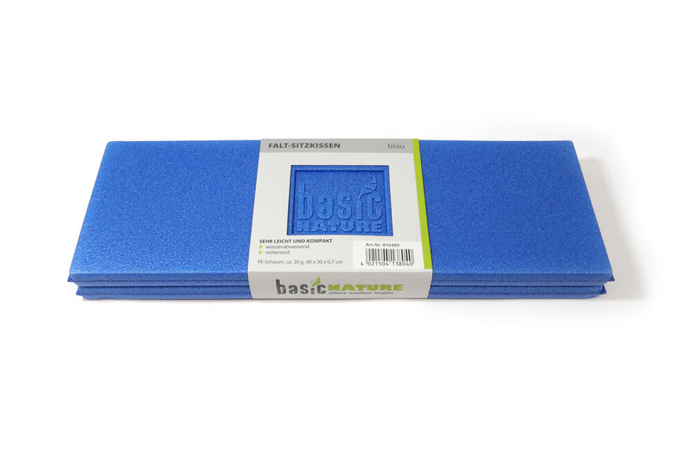 BasicNature Αναδιπλούμενο Μαξιλάρι Καθίσματος, Μπλε