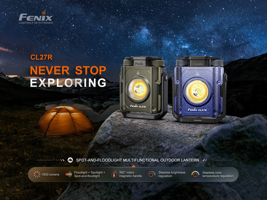 Fenix CL27R Φακός Εργασίας και Φανάρι, Πράσινο