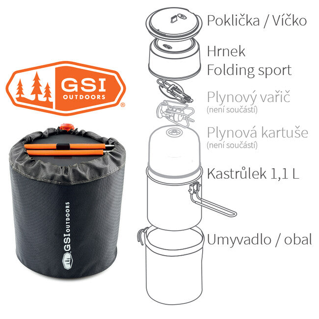 GSI Outdoors Halulite Soloist Συμπαγές Σετ Σκευών για Μία Άτομο 1.1 L