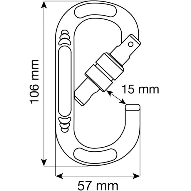 CAMP Oval Compact Lock οβάλ καραμπίνα με περιστρεφόμενο ασφαλές κλείδωμα