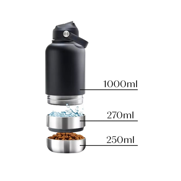 WARAGOD Aura 3v1 θερμός 1000ml, μαύρο