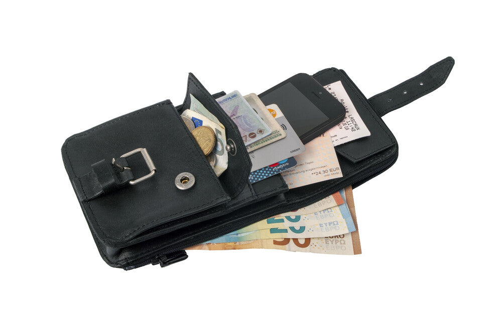BasicNature Belt Safe Ζώνη Μέσης Θήκη, Μαύρο