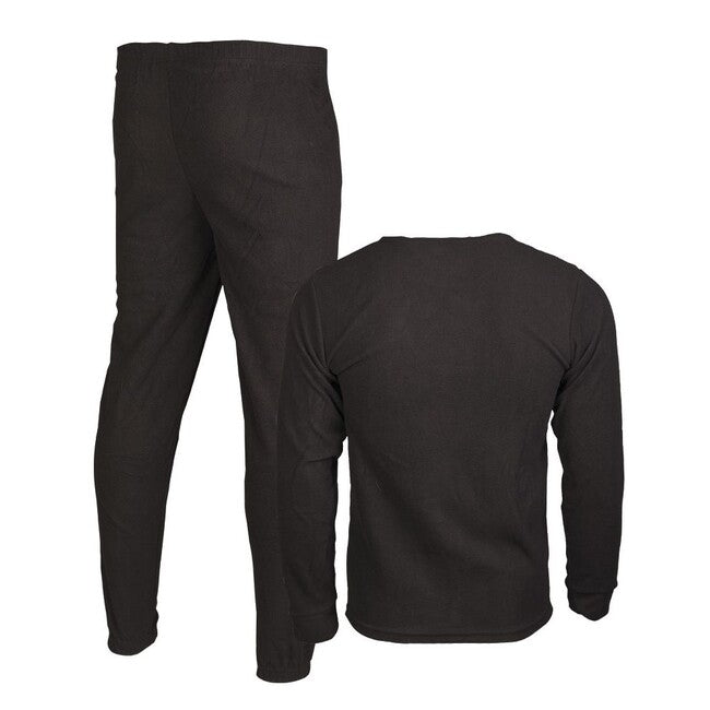 Mil-Tec Σετ Fleece Εσώρουχου με Στρογγυλή Λαιμόκοψη, Μαύρο