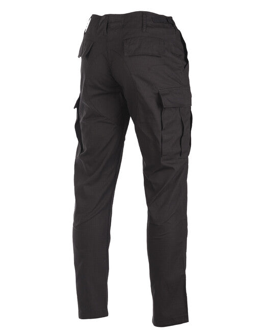 Mil-Tec US BDU SLIM FIT παντελόνι πεδίου rip-stop, μαύρο
