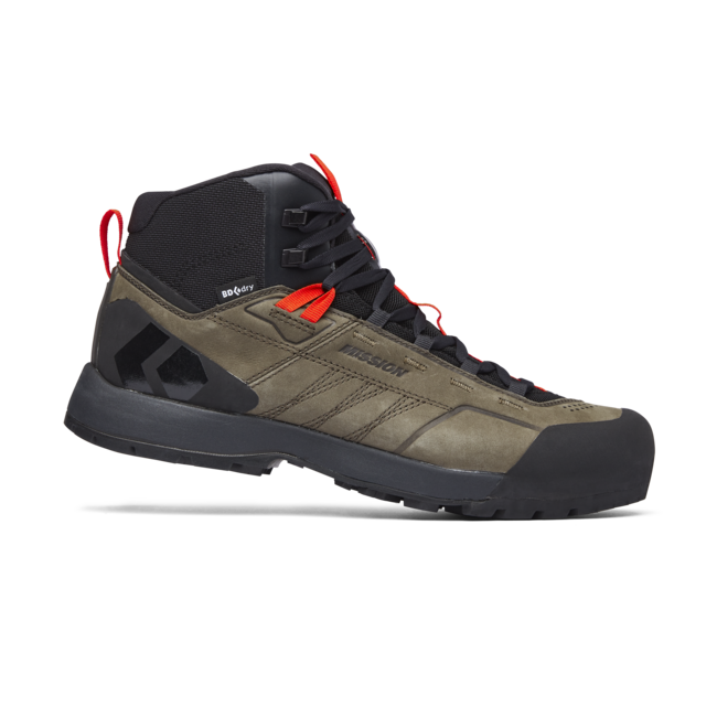 Black Diamond Mission Mid Waterproof Approach Αδιάβροχα Δερμάτινα Παπούτσια Ανδρικά, walnuts-octane