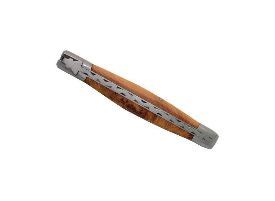 Laguiole DUB070 Τσέπης Μαχαίρι Δαμασκηνή Χάλυβα, Λάμα 12 cm, Λαβή Ενέλικο