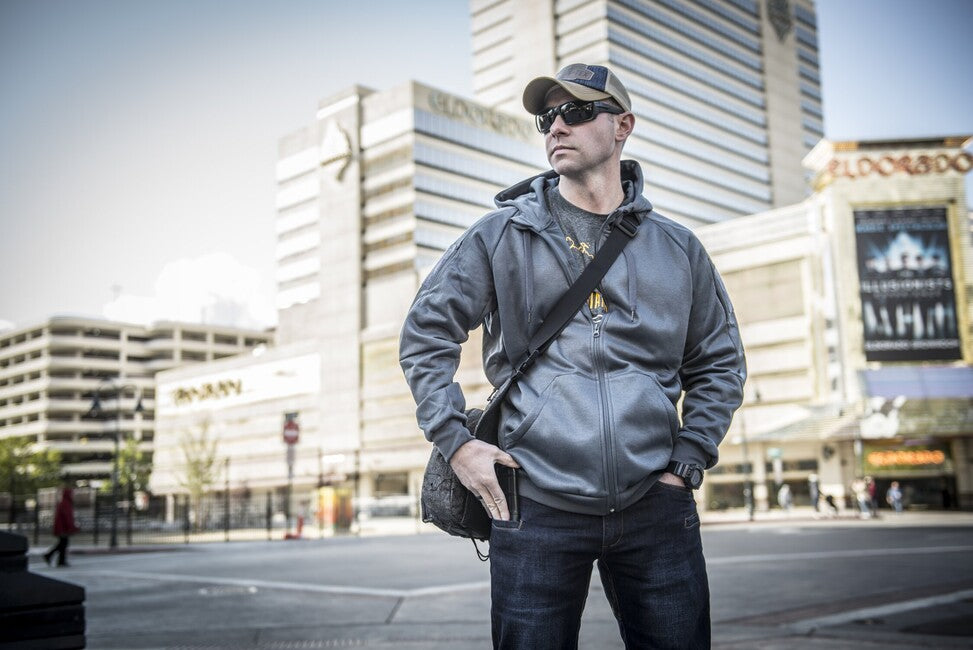 Helikon-Tex URBAN TACTICAL HOODIE Φούτερ FullZip, Melange Black-Grey