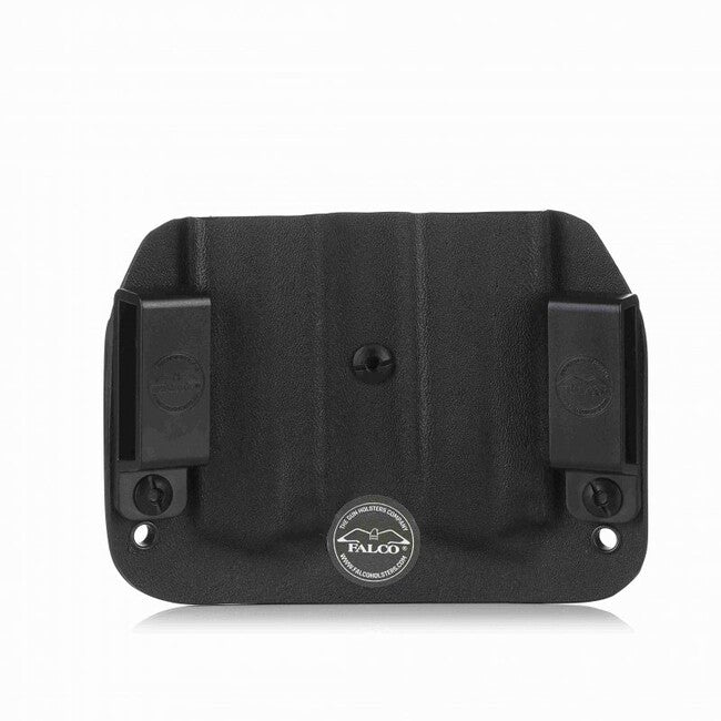 Falco F902 2021 Kydex κάθετη θήκη για δύο γεμιστήρες Glock 19, μαύρη αριστερή