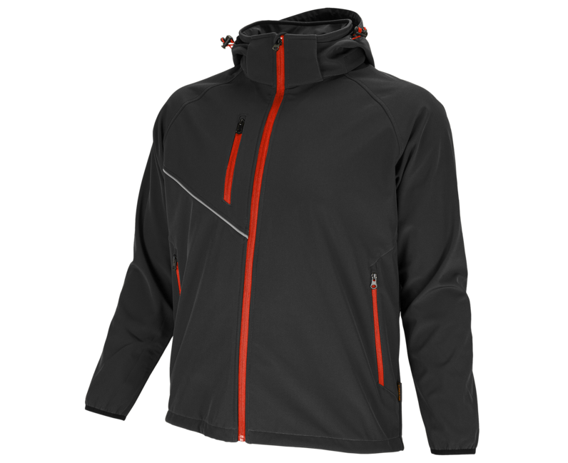 BENNON FORCE Μπουφάν Softshell, Μαύρο/Κόκκινο