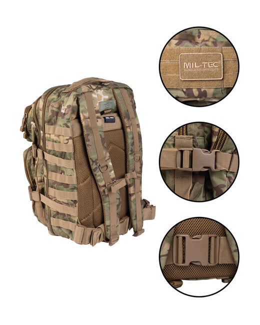 Mil-Tec Σακίδιο Πλάτης US Assault Large Woodland-Arid, 36L