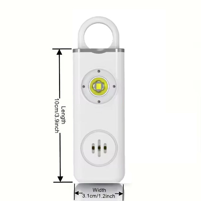 W&G SHIELD SOS Ιδιωτικός συναγερμός με LED φακό και έναυσμα ταινίας έλξης, λευκό