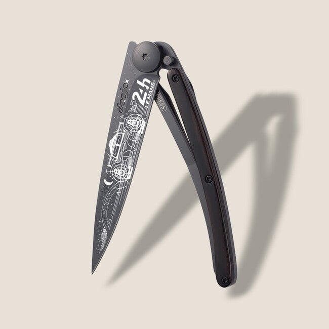 Deejo Tattoo Μαχαίρι Αναδιπλούμενο 24h Le Mans Ebony Wood Black, Night