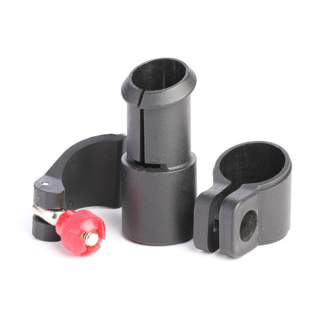Warp ND FL-14 flip-lock μηχανισμός, μαύρο σώμα/μαύρη πλαστική λαβίδα/κόκκινο περικόχλιο, διάμετρος 18mm