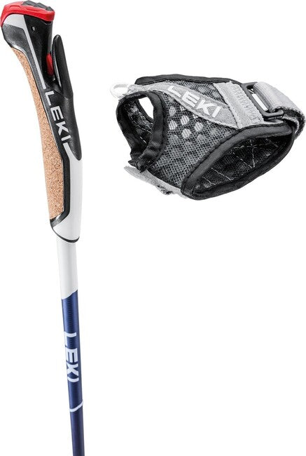 LEKI Smart Pacer Lite Nordic Walking ραβδοί περιπάτου, ναυτικό μπλε-σκούρο μεταλλικό-σκούρο μπλε-λευκό