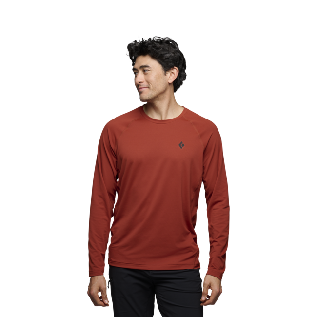 Black Diamond Alpenglow Crew Μπλουζάκι ανδρικό με μακρύ μανίκι, burnt sienna