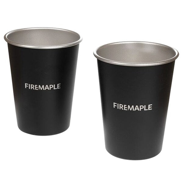 Fire Maple Antarctic Ποτήρια από Ανοξείδωτο Χάλυβα 2τεμ 350ml, Μαύρο