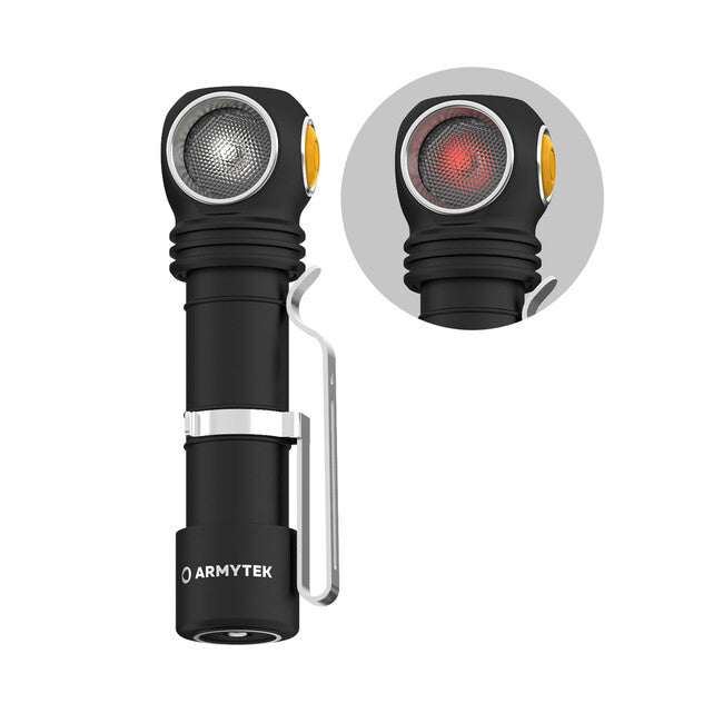 ArmyTek Wizard C2 WR κεφαλόφωτο LED με μαγνητικό στήριγμα τροφοδοσία από συσσωρευτή 1100 lm 3 h 65 g, Λευκό & Κόκκινο