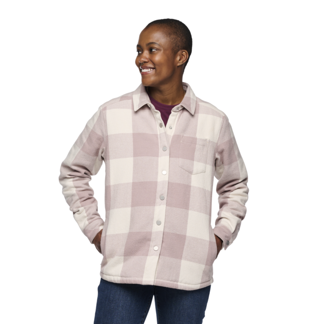 Black Diamond Project Lined Flannel Φανέλα Γυναικεία, Pale Mauve-Off White Plaid