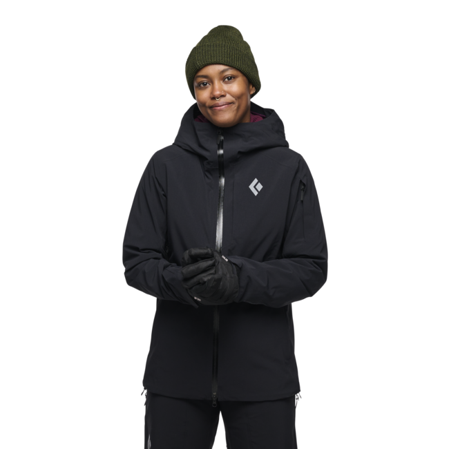 Black Diamond Recon Insulated Shell αδιάβροχο μπουφάν γυναικείο, μαύρο