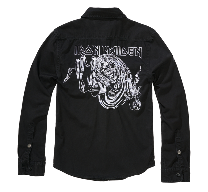 Brandit Iron Maiden Eddy Πουκάμισο Μακριά Μανίκια Vintage, Μαύρο