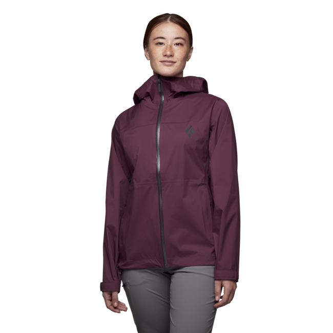 Black Diamond Stormline Stretch Rain Shell αδιάβροχο μπουφάν γυναικείο, blackberry