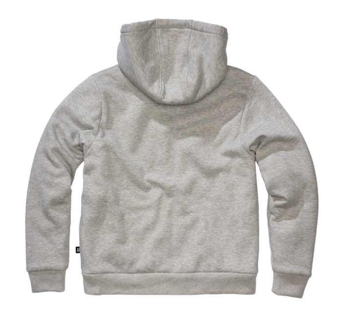 Brandit Sweatjacket Φούτερ ανδρικό με ζεστή επένδυση Teddylining, γκρι melange