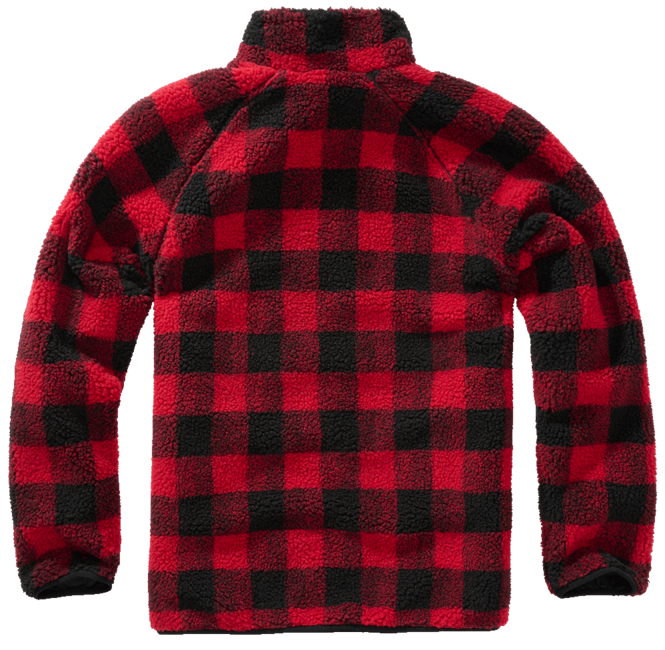 Brandit Teddyfleece Troyer Μπουφάν Fleece, Κόκκινο/Μαύρο